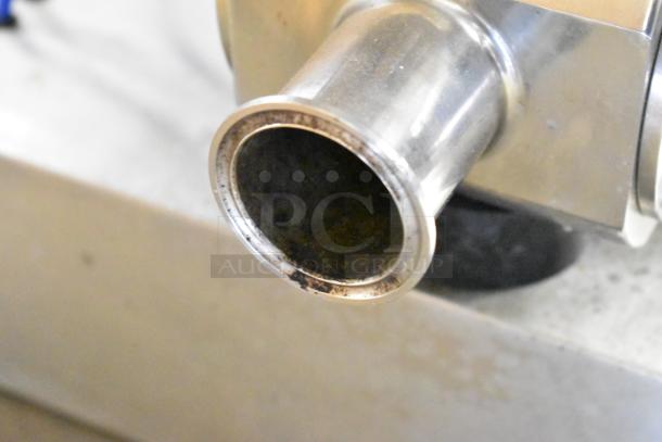 Countertop meat mixer outlet, stainless steel, compatible with SIC FV-320 pneumatic food pedal, used condition.