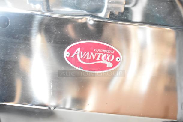 Brand new 2024 Avantco 177MG22R #22 Meat Grinder, reverse function, 110 volts, 1 phase. Slight scratch and dent. Red Avantco label.
