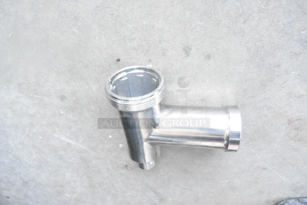 Brand new 2024 Avantco 177MG22R #22 meat grinder part, stainless steel, scratch and dent condition, reverse function.