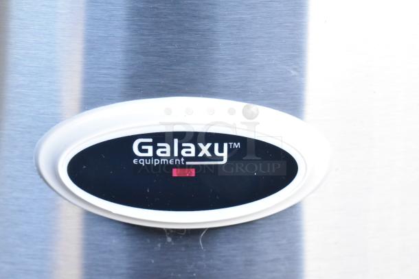 2024 Galaxy 177RWGB90 electric rice warmer, 90 cup capacity, 120V, 1 phase. Scratch and dent condition. Galaxy logo visible.