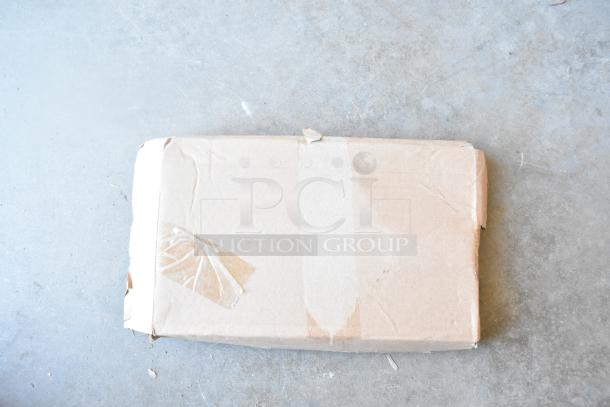 Sealed cardboard box containing Avantco MX10H 10 Quart Planetary Mixer, noted as scratch and dent, with attachments.