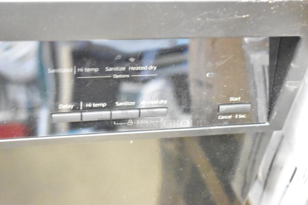 Honeywell HDS18B 18" Dishwasher, control panel close-up showing sanitize and heated dry options, 120 Volts, 1 Phase.