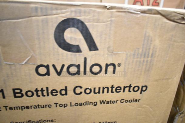 Avalon A1CTBLK Premium Hot/Cold Top Loading Countertop Water Cooler, brand new, scratch and dent, labeled box.