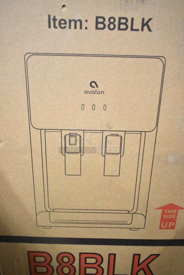 Avalon B8BLK Touchless Bottleless Water Dispenser in box. New with minor cosmetic imperfections. Box labeled "Item: B8BLK".