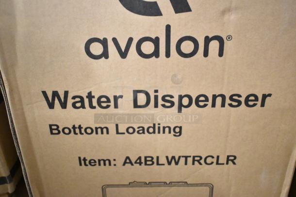 Avalon A4BLWTRCLR Bottom Loading Water Dispenser box with visible branding and model number.