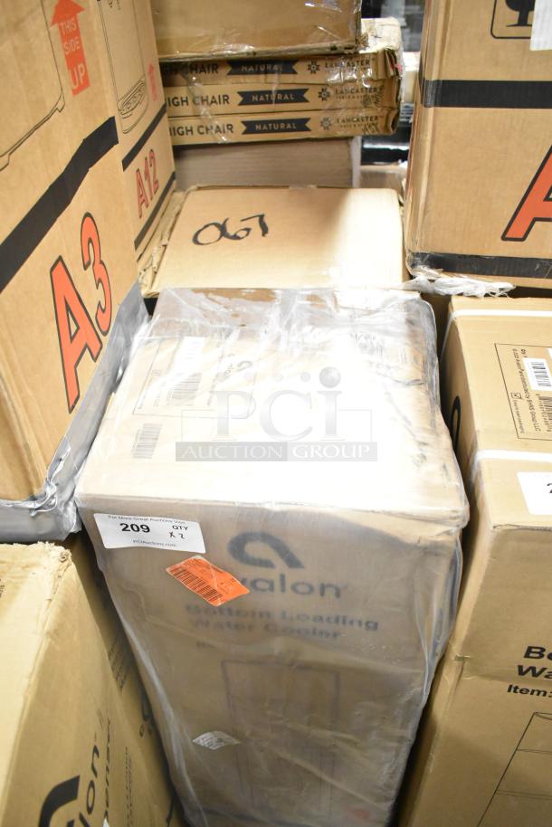 Brand new Avalon A3BLK and A14 bottom loading water cooler dispensers, boxed with labels, slight scratches and dents.