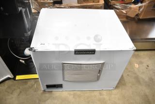 BRAND NEW Scotsman MC0330MAX-1A Ice Machine, 400 lb capacity, 115V, scratch and dent condition, visible label.