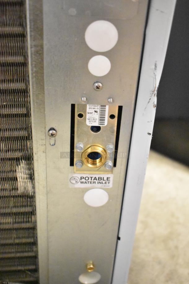 BRAND NEW Scotsman MC0330MAX-1A Prodigy Elite® Ice Machine, 30", 400 lb capacity, showing potable water inlet and NSF label.