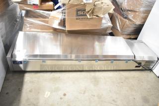 Brand new Arctic Air ACP63 63" refrigerated countertop condiment prep station, 115V, scratch and dent condition.