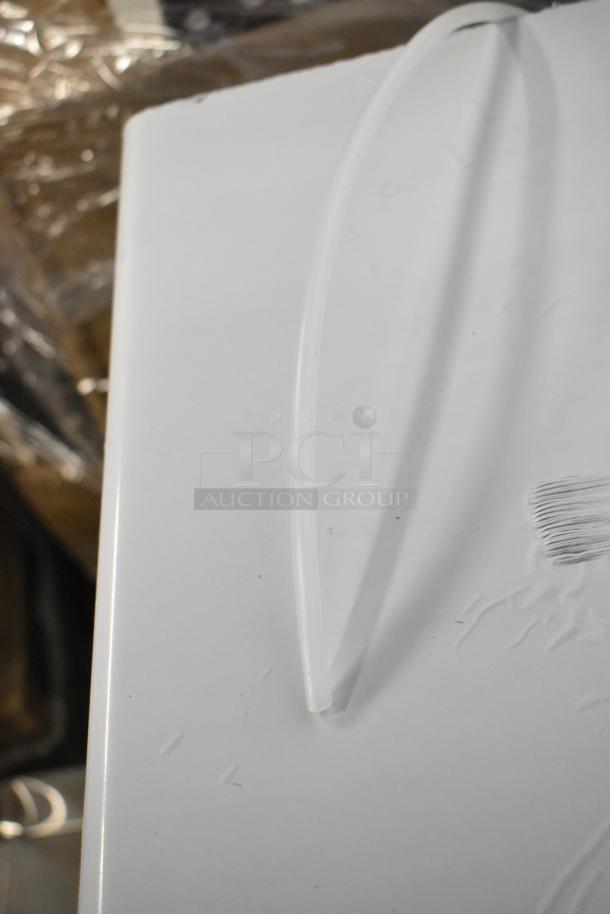 Brand new Scotsman UN0815AX-1A undercounter nugget ice machine, 36 lb. bin, with minor scratches and dents, 115V, 1 phase.