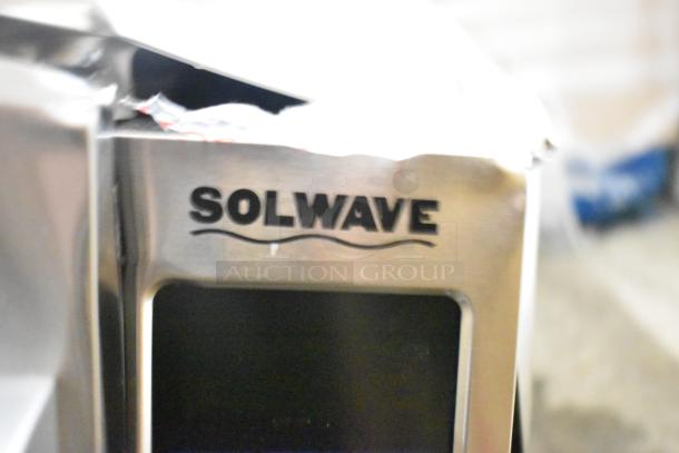 Brand new Solwave 180MW112T stackable commercial microwave, 1.2 cu. ft. interior, push button controls, 120V, scratch and dent.