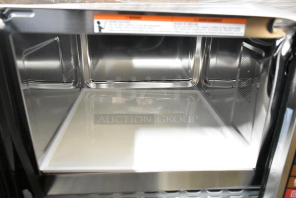 BRAND NEW Solwave 180MW112T stackable commercial microwave, 1.2 cu. ft. interior. Push button controls, 120V, 1 phase.