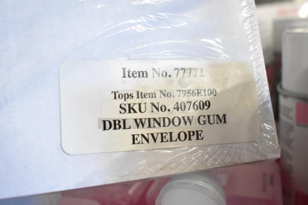 Two-tier lot with 1099 envelopes, hand sanitizer, Scott foam skin cleanser, Claire disinfectant spray. Label shows SKU 407609.