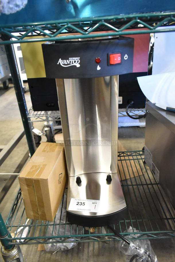 BRAND NEW Avantco 177C15 Pourover Airpot Coffee Brewer, minor scratches, 120V, 1 Phase, on display shelf.