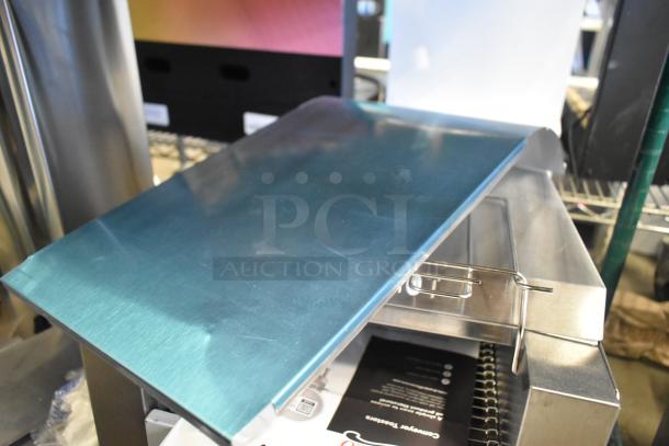 Brand new Avantco 184T140 conveyor toaster, 10" wide, 3" opening, 1750W, slight scratch. 300 slices/hr capacity. 120V.