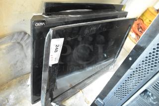 Three televisions including Samsung LN26B360C5D 26", Vizio D32h-C0 32", Onn 32S2V1 32", with visible auction tags. Buyer pick-up required.
