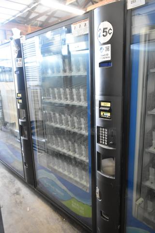 Crane 5800-4 Metal Commercial Bottled Drink Vending Machine w/ Bill Acceptor. 115 Volts, 1 Phase.