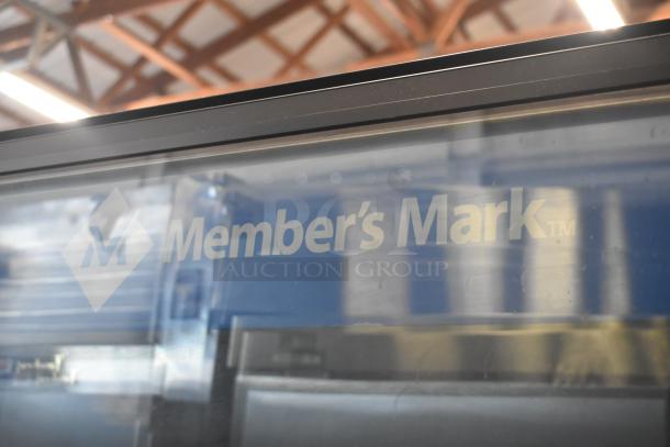 Crane 5800-4 metal vending machine with bill acceptor. Features "Member's Mark" branding. 115 volts, 1 phase.