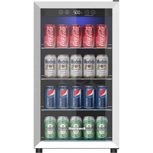 BRAND NEW Honeywell H115BCS 115 Can Cooler, scratch and dent condition, 115 volts, 1 phase, glass door, digital display.