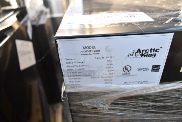 6 mini coolers including Arctic King ARM32D5ABB and Galanz GLR33MBKE23. 3.2 cu. ft., 120V, 1 Phase.