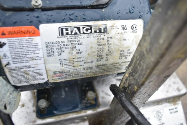 Frontline 401 Commercial Oil Caddy on casters. Features Haight motor, 115 volts, 1 phase; worn condition.