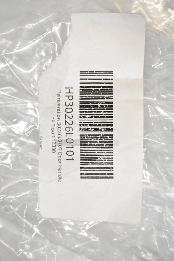 Barcode label for door handle item HP30226L0101, new with scratch and dent condition, in clear packaging.