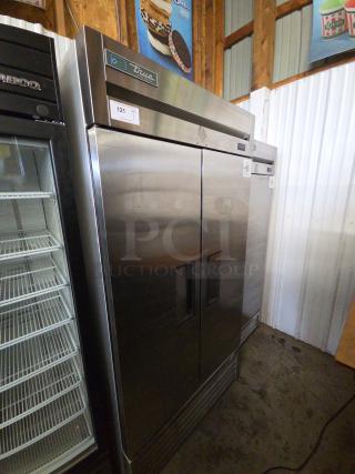 2021 True T-35-HC commercial 2-door reach-in cooler, stainless steel, tested and working, 115 volts, 1 phase.