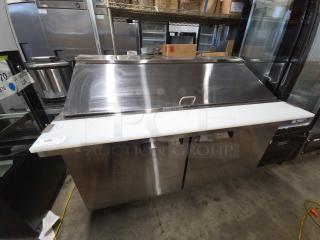 Brand new Avantco 178APT60MHC commercial sandwich prep table, stainless steel, 115V, tested and working.
