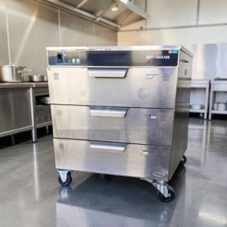 Alto-Shaam 500-3D commercial warming drawer, stainless steel, on casters, uses Halo Heat technology, premium condition.