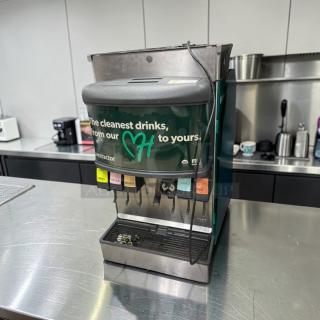 Flawless Tractor Beverage Co. commercial multi-flavor juice dispenser, model TRC-M-JCE-0023, 115V, fully tested, pristine condition.
