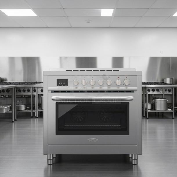 Brand new KoolMore KM-FR36EE-SS 36" professional electric range, stainless steel finish, scratch & dent condition.