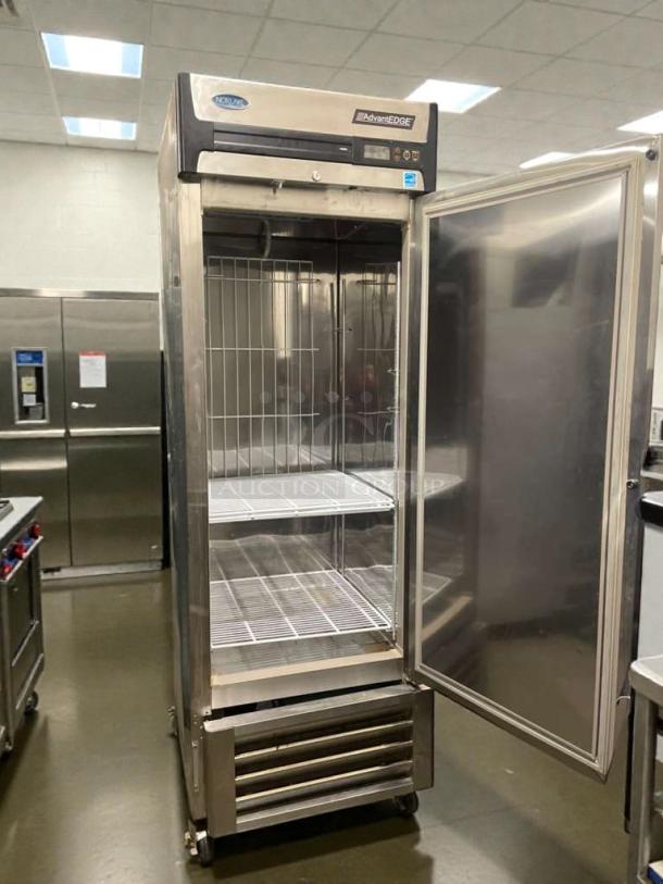 Nor-Lake AdventEDGE F23-S commercial reach-in freezer, stainless steel, open door, 115V, excellent condition, fully tested.