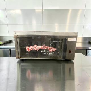 Otis Spunkmeyer OS-1 commercial convection oven, 120V, stainless steel, "gottaget some!" logo, excellent condition.