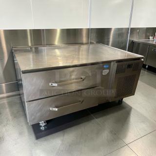 Premium Condition Randell FX-1-290 Refrigerated Chef Base, stainless steel, dual drawer, 115V, single phase, tested working.