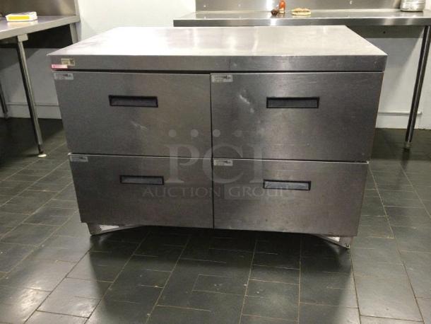 Delfield UCD4448N commercial refrigerated drawer unit in exceptional condition, stainless steel, 115V, fully tested and working.