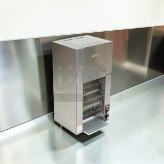 Hatco TK-1002 salamander broiler, superior condition, stainless steel, 208V, single phase, tested working, model HAT-L-SAL-0221.