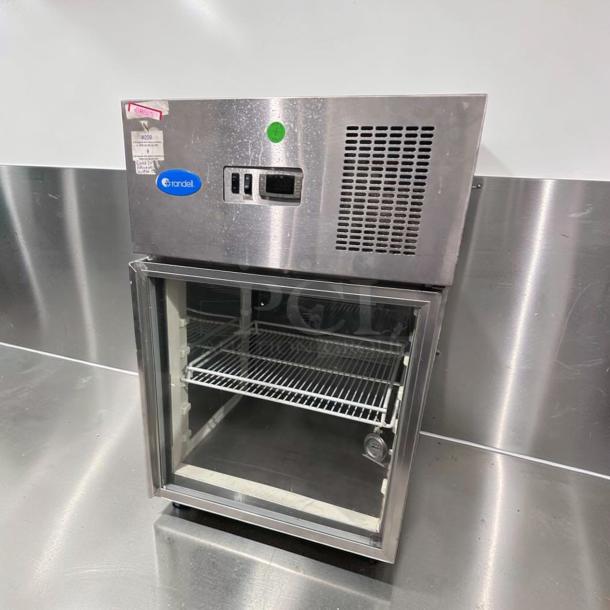 Randell 4002A commercial undercounter glass door refrigerator, 115V, UL listed, outstanding condition, fully tested and operational.