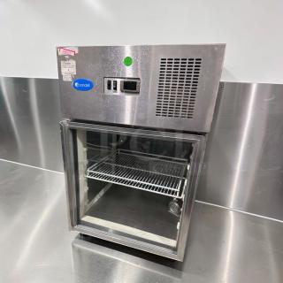 Randell 4002A commercial undercounter glass door refrigerator, 115V, UL listed, outstanding condition, fully tested and operational.