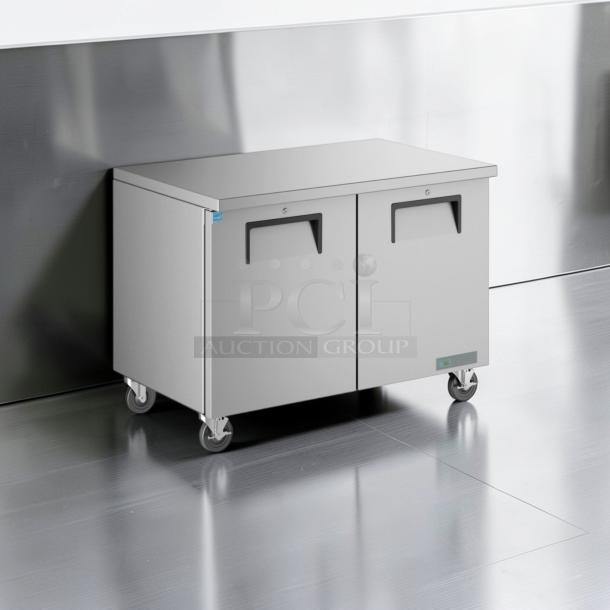 True TUC-48-HC undercounter refrigerator, 48", stainless steel, excellent condition, made in USA, fully tested operational.