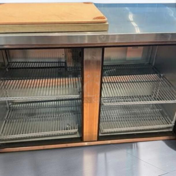 Elite True TUC-48-HC undercounter refrigerator, 48” stainless steel, USA-made, fully operational, commercial-grade.