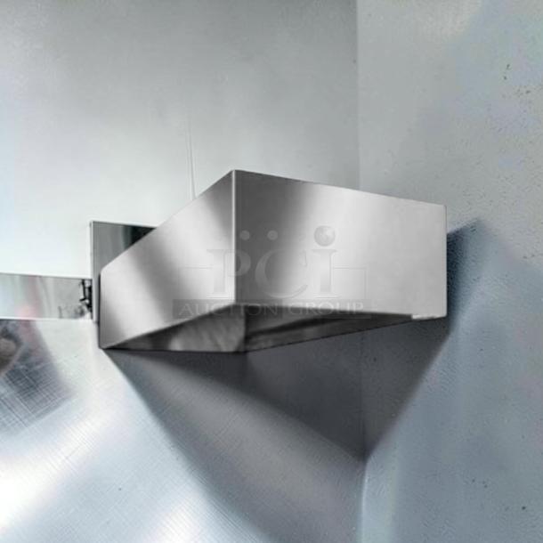 Halton stainless steel commercial kitchen exhaust hood, outstanding condition, heavy-duty, fully tested. Model: HAL-L-HOOD-0767.