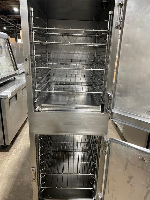Alto-Shaam 1200-TH/III full height stainless steel cook & hold oven, digital controls, wired rack, on casters, 208-240V.