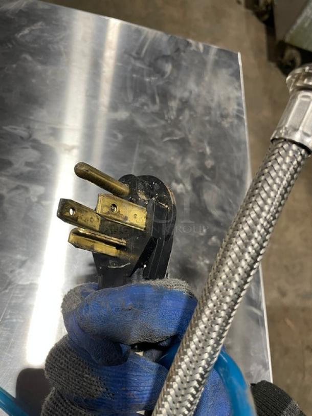 Jet-tech EV18 undercounter dishwasher plug and hose. Stainless steel, 208-240V, 1 Phase. Used condition.