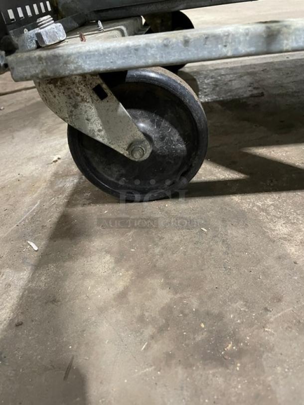 True 2-Door Stainless Steel Worktop Refrigerator Model TSSU-48-08 on casters.