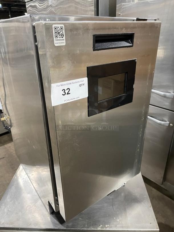 JoeTap JT-NITCOM-R stainless steel nitro cold brew coffee dispenser, dual taps, commercial-grade, used condition.