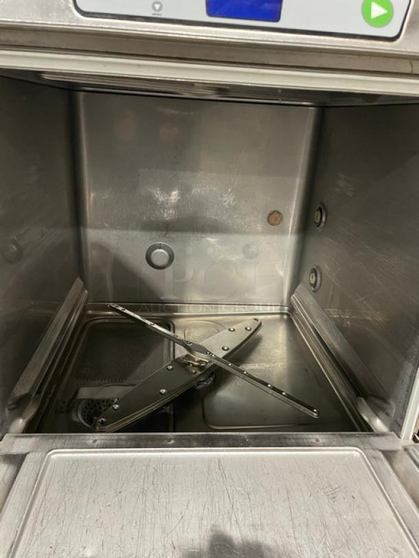 Hobart LXEH Series commercial stainless steel undercounter high temperature dishwasher, electric powered, new body style.