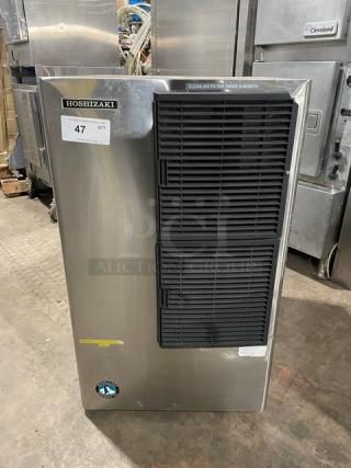 Hoshizaki KM-650MAH ice machine, stainless steel, air-cooled, crescent cube style, commercial use, 208-230V, clean condition.
