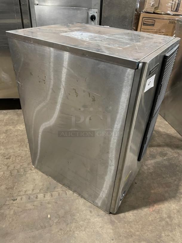Hoshizaki KM-650MAH commercial ice maker, stainless steel, crescent cube style, electric, air-cooled, used condition.