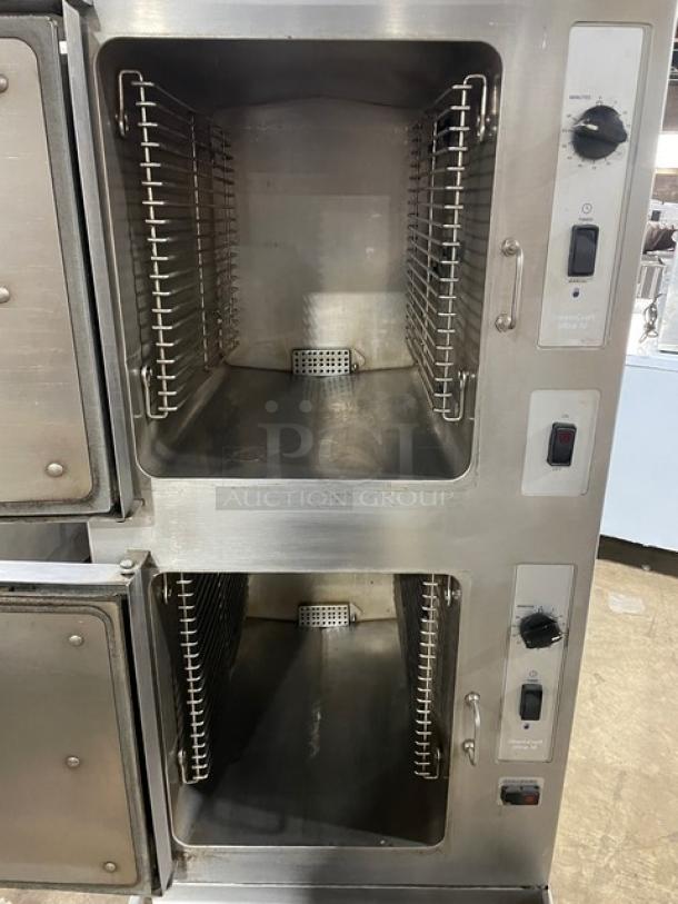 Cleveland Range 24CEA10 dual convection steamer cabinet, stainless steel, electric, 440V 3 phase, on legs, excellent condition.
