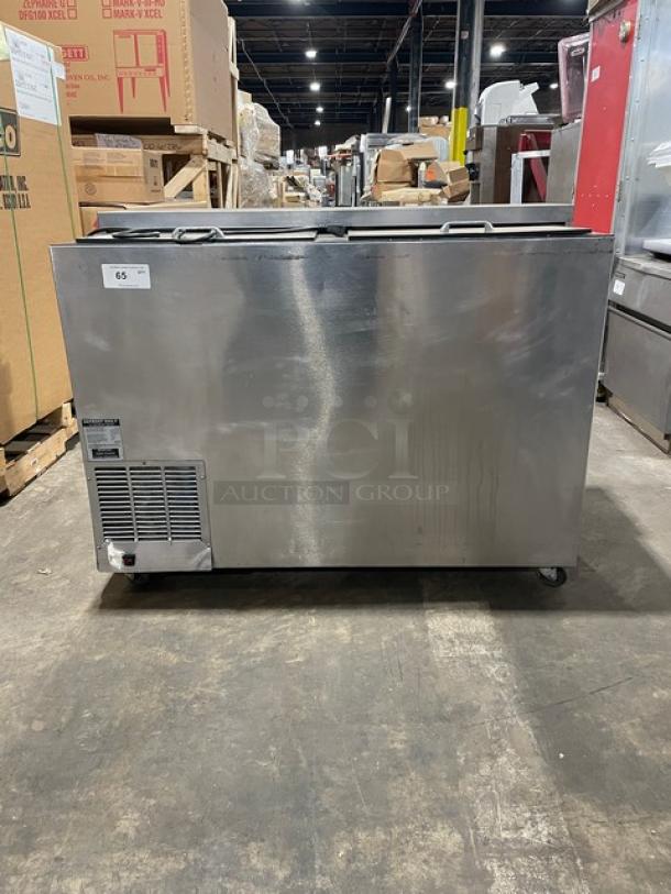 Perlick FR48STK stainless steel glass chiller, model 1706085378B, 115V, 1 phase, on casters, commercial use, auction item.